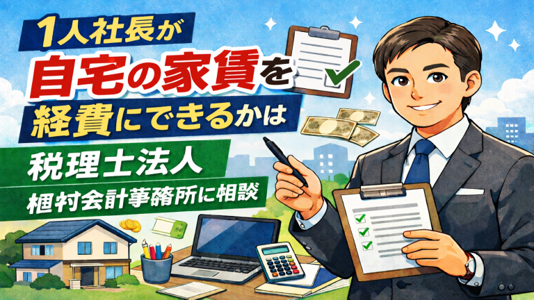 1人社長が自宅の家賃を経費にできるかは税理士法人植村会計事務所に相談 アイキャッチの画像