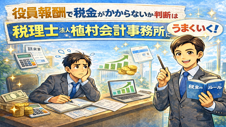 役員報酬で税金がかからないかの判断は税理士法人植村会計事務所に相談 アイキャッチの画像 リサイズ